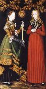 CRANACH, Lucas the Elder Saints Genevieve and Apollonia Spain oil painting artist